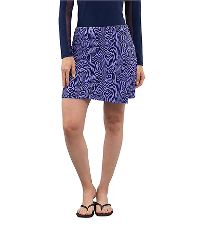 IBKUL Courtney Printed Faux Wrap Mini Skort