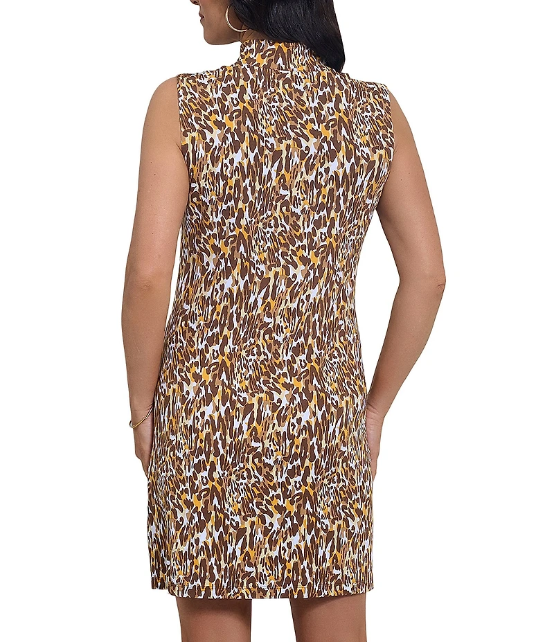 IBKUL Karen Sleeveless Mock Neck Above the Knee Dress