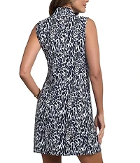 IBKUL Karen Sleeveless Mock Neck Above the Knee Dress