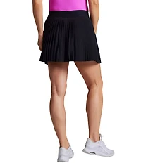 IBKUL Pleated Asymmetrical Hem Mini Skort