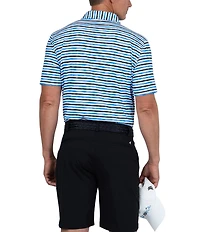 IBKUL Short Sleeve Landon Stripe Polo Shirt