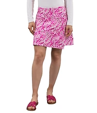 IBKUL Yesenia Printed Faux Wrap Mini Skort