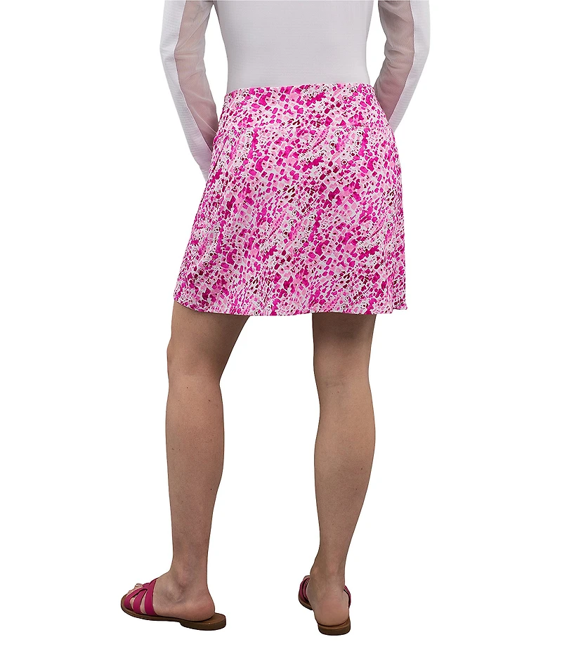 IBKUL Yesenia Printed Faux Wrap Mini Skort