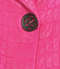 IC Collection Crinkle Jacquard Shawl Collar Long Sleeve Jacket