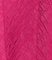 IC Collection Crinkle Jacquard Textured High Neck Bracelet Sleeve Button Front Jacket