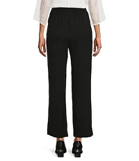 IC Collection Crinkle Woven Elastic Waist Wide Leg Pull-On Pants