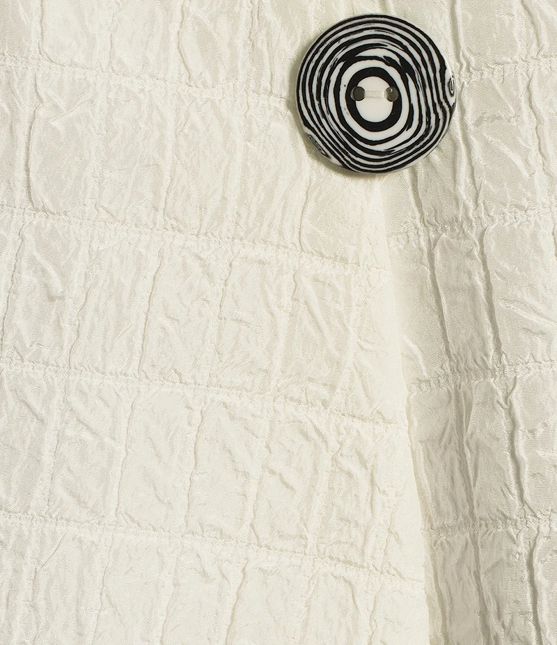 IC Collection Crinkle Woven High Neck Bracelet Sleeve Asymmetrical Jacket