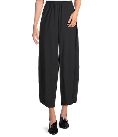 IC Collection Knit Elastic Waist Pull-On High Rise Barrel Pants