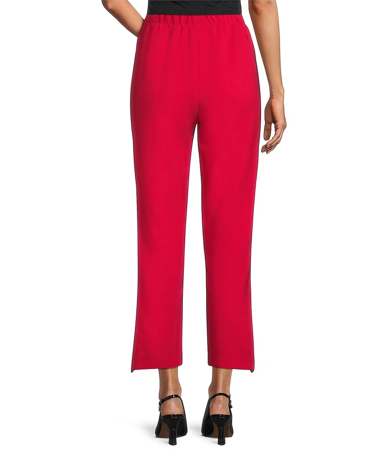 IC Collection Knit Elastic Waist Straight Leg Pants