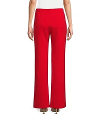 IC Collection Knit Elastic Waist Coordinating Wide Leg Pull-On Coordinating Ankle Pants