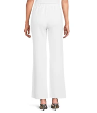 IC Collection Knit Elastic Waist Coordinating Wide Leg Pull-On Coordinating Ankle Pants