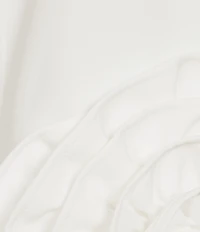 IC Collection Knit Scoop Neck Elbow Sleeve Flower Applique Jacket