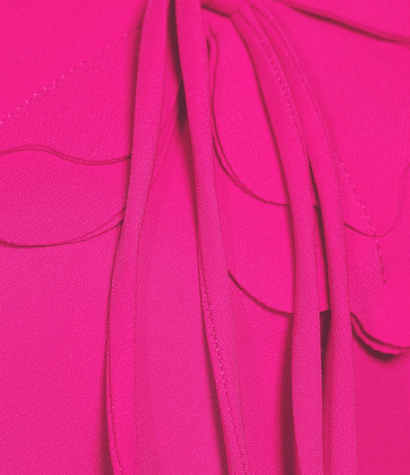 IC Collection Knit Stand Collar Bracelet Sleeve 3D Flower Applique Asymmetrical Hem Jacket