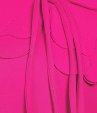 IC Collection Knit Stand Collar Bracelet Sleeve 3D Flower Applique Asymmetrical Hem Jacket