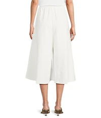 IC Collection Knit Wide Leg Floral Applique Palazo Pants