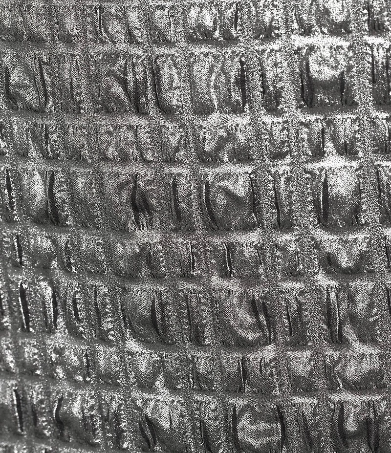 IC Collection Metallic Pucker Jacquard Organza Collar Long Sleeve Midi Dress