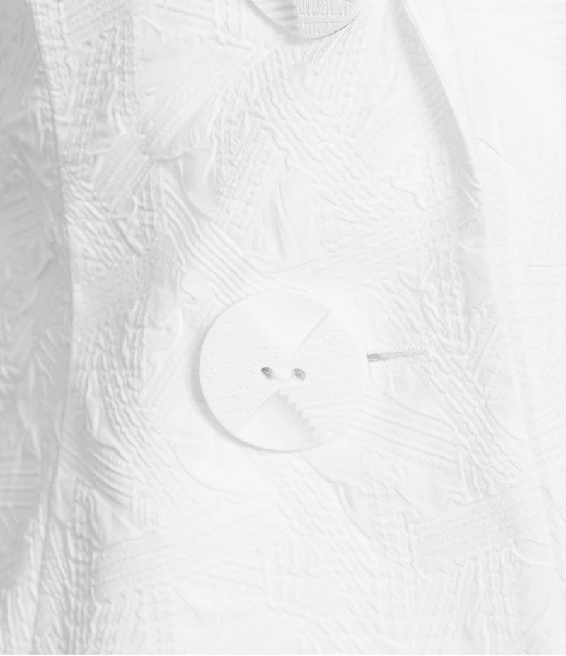 IC Collection Organza Ruffle V-Neck Long Sleeve Jacket