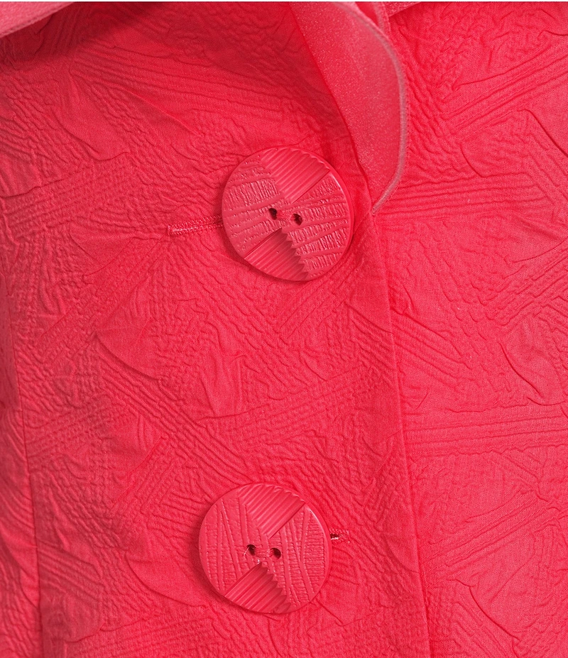 IC Collection Organza Ruffle V-Neck Long Sleeve Jacket