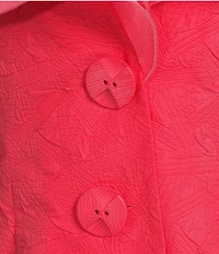 IC Collection Organza Ruffle V-Neck Long Sleeve Jacket