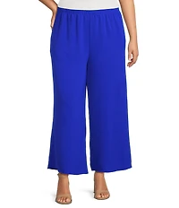 IC Collection Plus Elastic Waist Wide Leg Pants