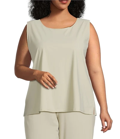 IC Collection Plus Prada Knit Scoop Neck Sleeveless Tank