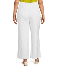 IC Collection Plus Size Knit Straight Leg Pull-On Pants