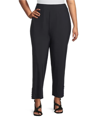 IC Collection Plus Size Slim Stretch Knit Cropped Pants