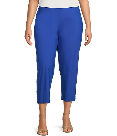 IC Collection Plus Size Slim Stretch Knit Cropped Pants