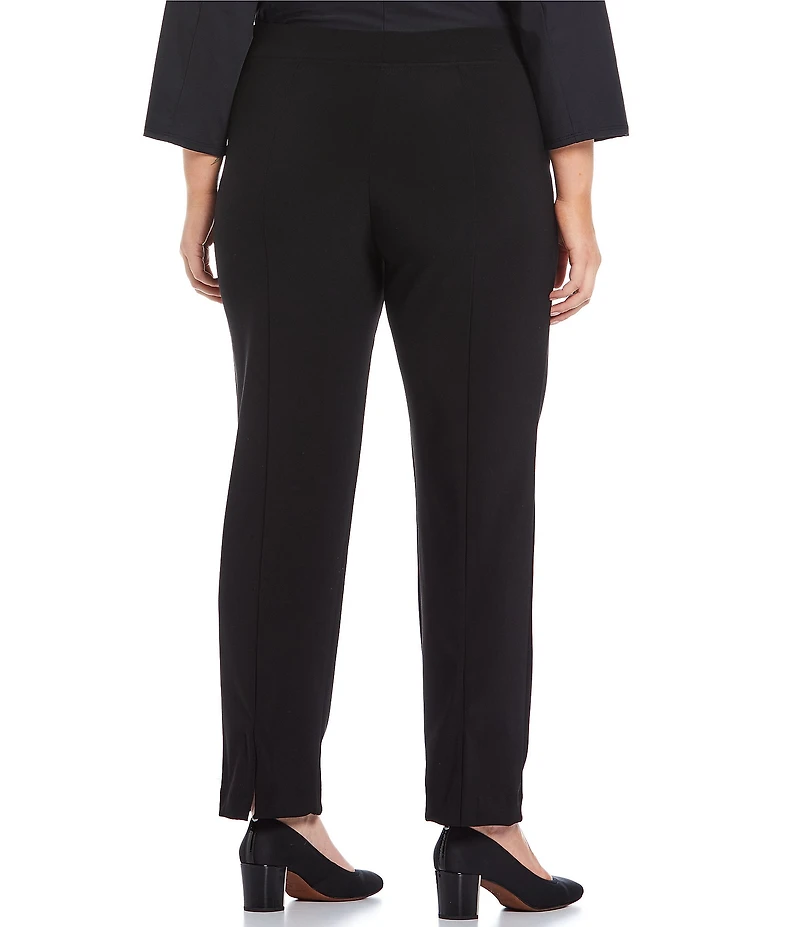IC Collection Plus Size Stretch Knit Slim Leg Pull-On Pants