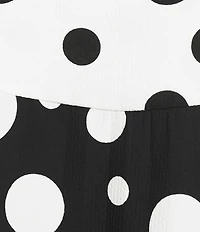 IC Collection Plus Size Woven Dot Combo Print High Neck Bracelet Sleeve Jacket