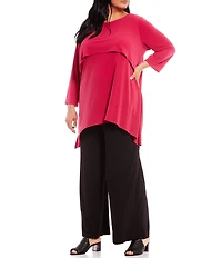 IC Collection Plus Size Wide Leg Pants