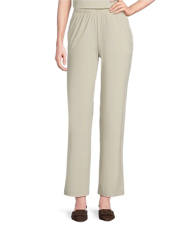IC Collection Prada Knit Elastic Straight Leg Pants