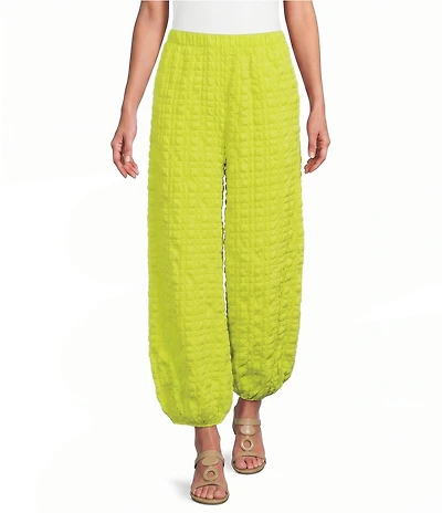 IC Collection Pucker Balloon Leg Elastic Waist Pants