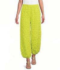 IC Collection Pucker Balloon Leg Elastic Waist Pants