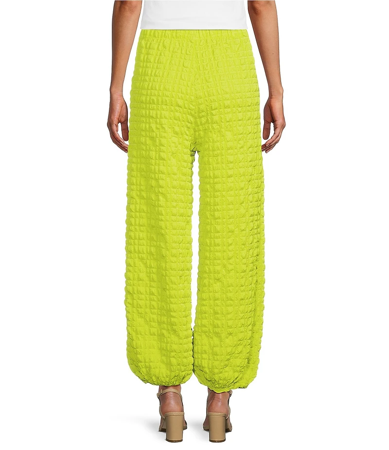 IC Collection Pucker Balloon Leg Elastic Waist Pants