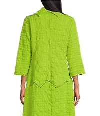 IC Collection Pucker Shawl Collar Open Front Bracelet Sleeve Jacket