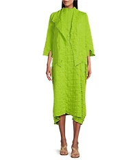 IC Collection Pucker Shawl Collar Open Front Bracelet Sleeve Jacket