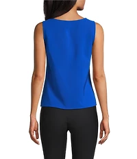IC Collection Scoop Neck Sleeveless Asymmetrical Tank