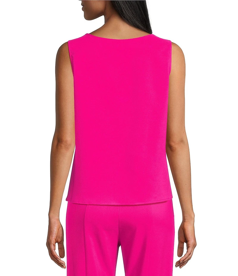 IC Collection Scoop Neck Sleeveless Asymmetrical Tank