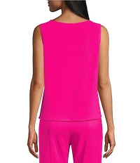 IC Collection Scoop Neck Sleeveless Asymmetrical Tank