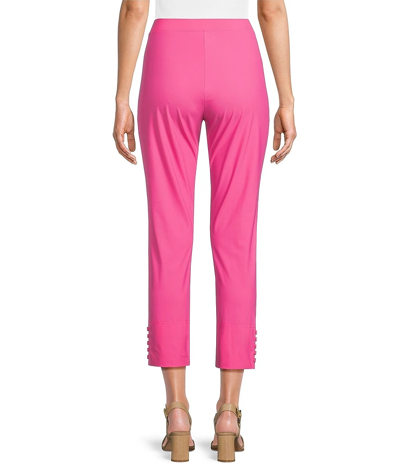 IC Collection Slim Stretch Knit Cropped Pants