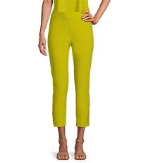 IC Collection Slim Stretch Knit Cropped Pants