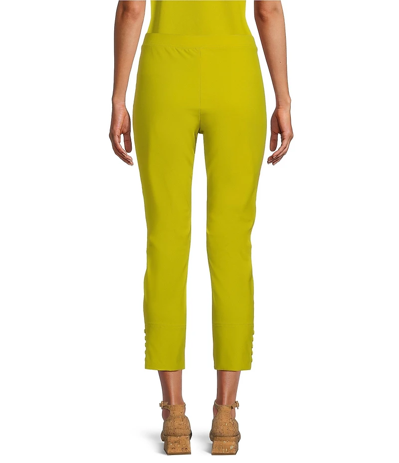 IC Collection Slim Stretch Knit Cropped Pants