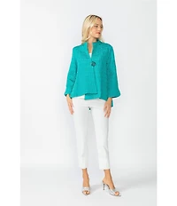 IC Collection Slim Stretch Knit Cropped Pants