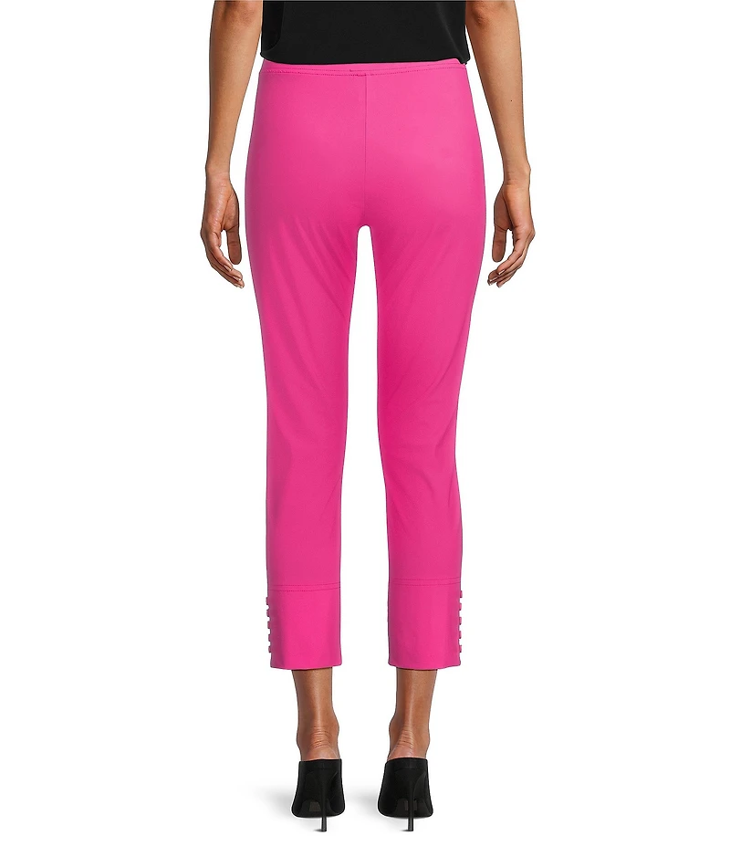 IC Collection Slim Stretch Knit Cropped Pants