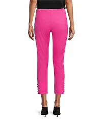 IC Collection Slim Stretch Knit Cropped Pants