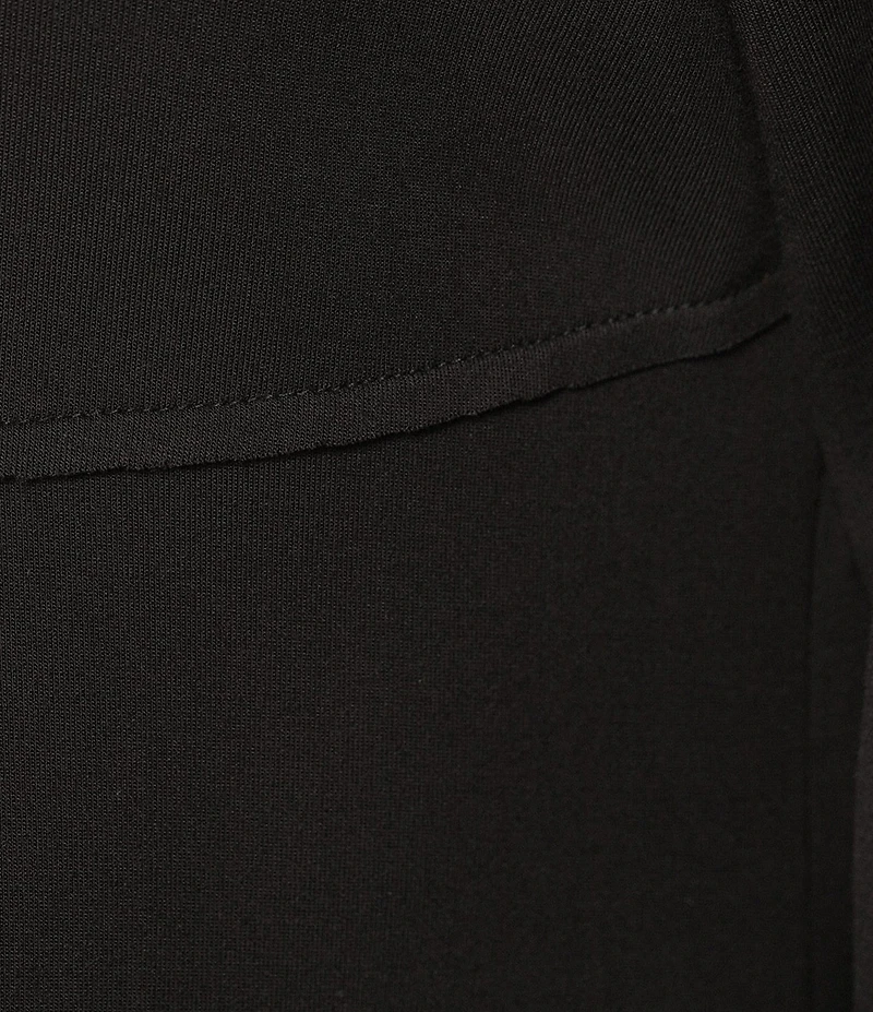 IC Collection Soft Knit Crepe Mock Neck Long Sleeve Top