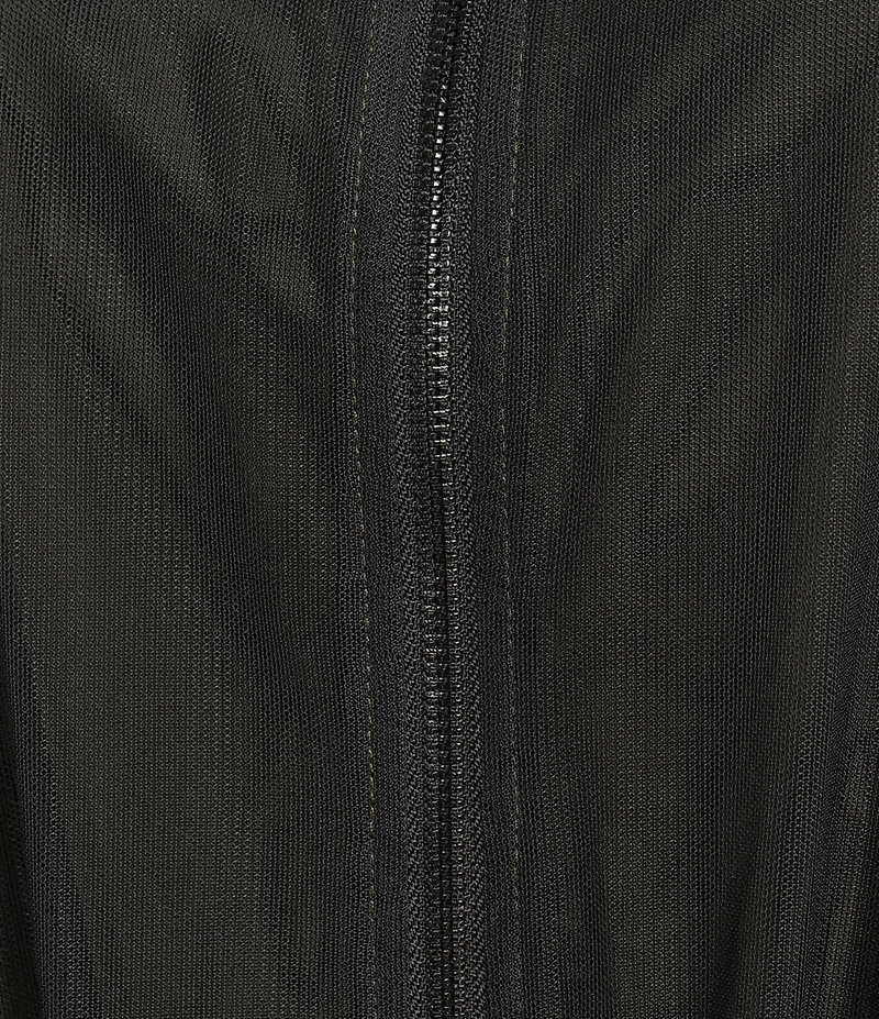 IC Collection Stand Collar Mesh Layered Zip-Front Coordinating Vest