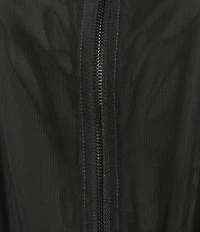 IC Collection Stand Collar Mesh Layered Zip-Front Coordinating Vest