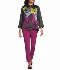 IC Collection Stretch Knit Slim Leg Pull-On Pants